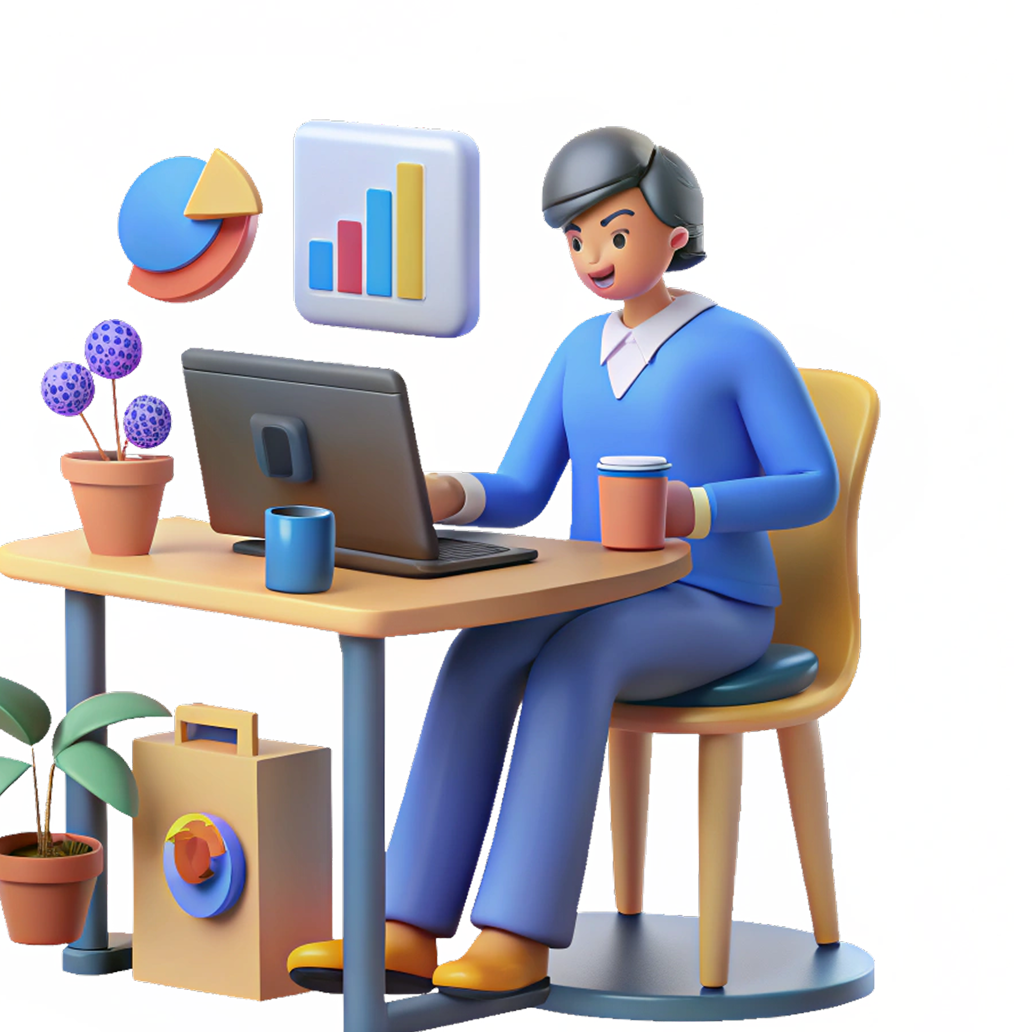 Delivery worker cartoon holding money
